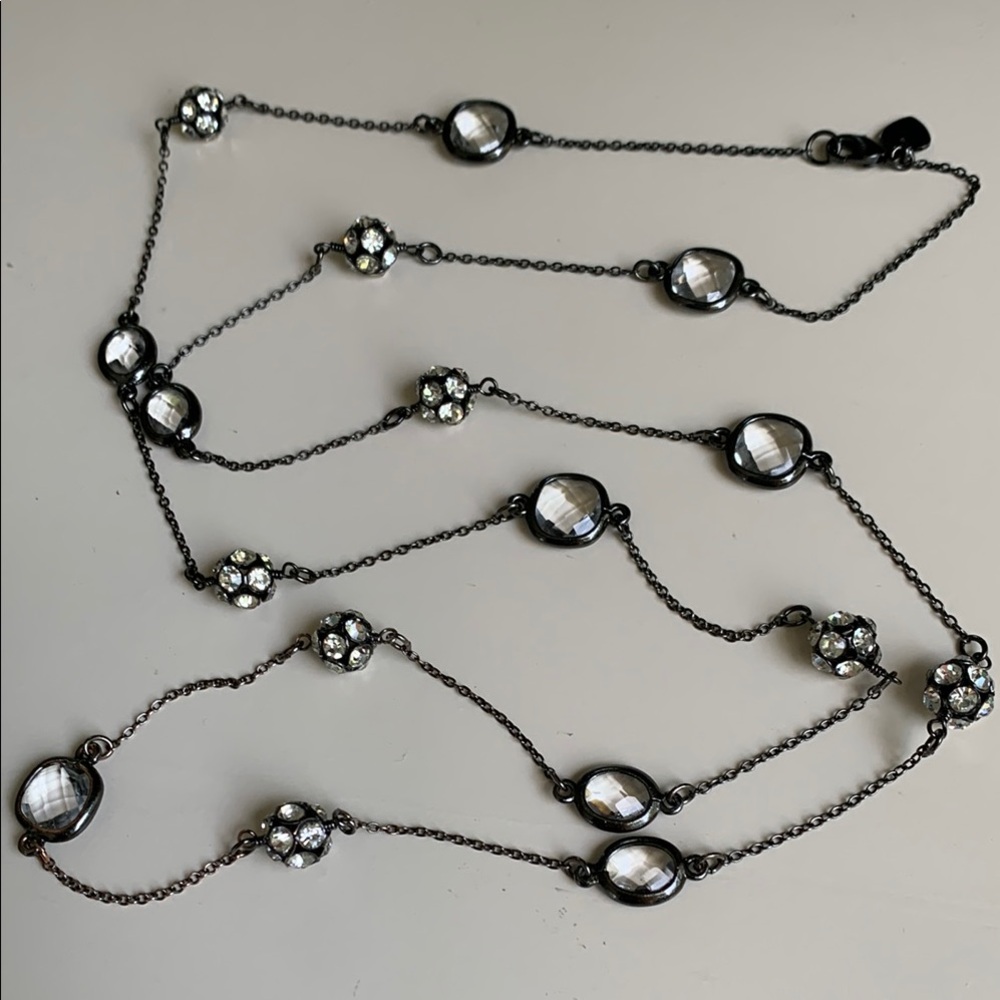 Stella & Dot Black and Silver Necklace